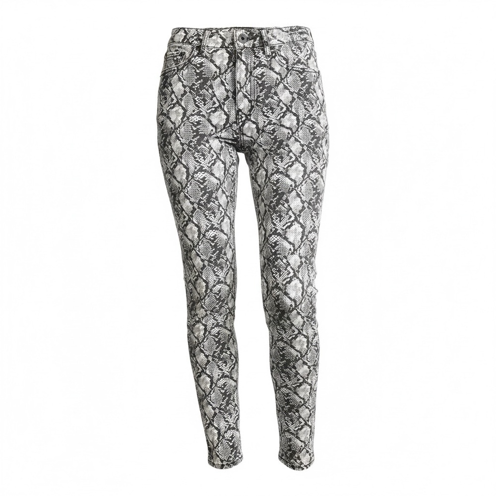 Seven7 Tummyless High Rise Skinny Jeans Sz 10 Snake Print Slimming Stretch Y2K